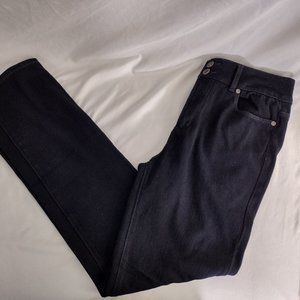 Coldwater Creek Black Cotton Stretch Jeans Womens Size 6  Straight Leg 28 X 32